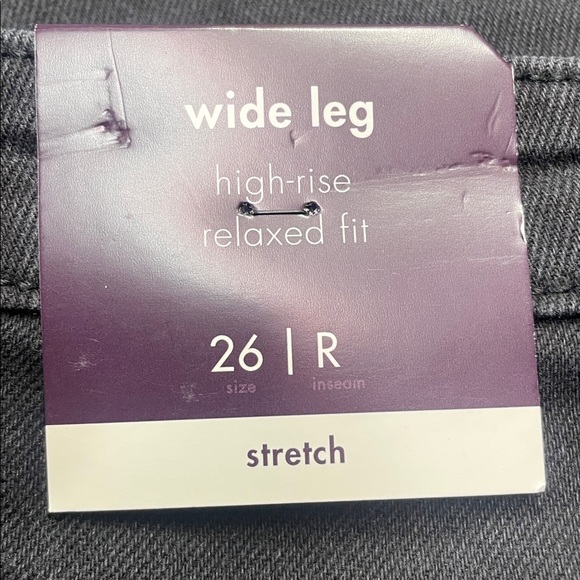 Ava & Viv Wide Leg High Rise Relaxed Fit Black Denim Jeans Plus Size 26 | NWT - Picture 4 of 9